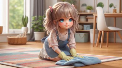 تمیز کردن فرش روشن